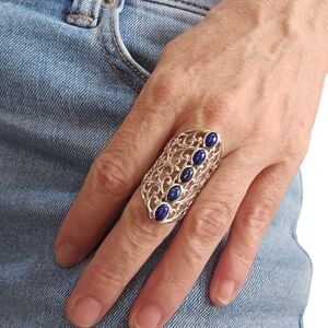 Lapis Lazuli 5 Stone Ring